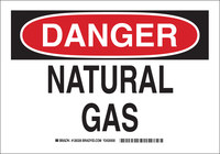image of Brady B-555 Aluminum Rectangle White Flammable Material Sign - 10 in Width x 7 in Height - 126324