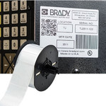 image of Brady B33-18-434 Die-Cut Printer Label Roll - 3 in x 1 in - Polyester - Silver - B-434 - 96794