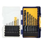 image of Irwin Jobber Length Drill Bit Set 314015 - Split 135° Point - Black Oxide Finish