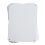 image of Brady B-555 Aluminum Rectangle White Sign Blank - 10.38 in Width x 7.63 in Height - 106460