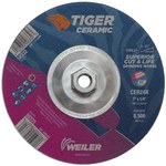 image of Weiler Tiger Ceramic Grinding Wheel 58332 - 7 in - Ceramic - 24 - R