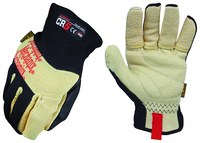 image of Mechanix Wear CFF-505 Black 9 Grain Armorcore/Fiberglass/Kevlar/Leather Mechanic's Gloves - EVA Foam/Silicone Knuckles & Dotted Fingers Coating - CFF-505-009