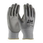 image of PIP G-Tek PolyKor 16-560 Gray 2X-Small Cut-Resistant Gloves - ANSI A4 Cut Resistance - Polyurethane Palm & Fingers Coating - 9.6 in Length - 16-560/XXS
