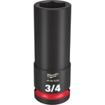 image of Milwaukee SHOCKWAVE Impact Duty 49-66-6226 6 Point 3/4 in Deep Socket - Forged Steel - 1/2 in Drive - 3.07 in Length - 58172