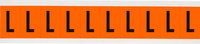 image of Brady 6570-L Letter Label - Black on Orange - 7/8 in x 2 1/4 in - B-946 - 65721