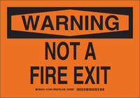 image of Brady B-302 Polyester Rectangle Orange Door Sign - 14 in Width x 10 in Height - Laminated - 127367