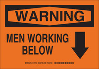 image of Brady B-555 Aluminum Rectangle Orange Equipment Safety Sign - 10 in Width x 7 in Height - 127782