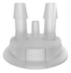 image of Justrite Polypropylene Carboy Cap Adapter - 53 mm Width - 1 in Height - 697841-18220