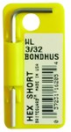 image of Bondhus BriteGuard 3/32 in Hex Short Arm L-Wrench 16205 - Protanium Steel
