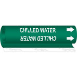 image of Brady 5646-O Wrap-Around Pipe Marker, 1/2 in to 1 3/8 in - Water - Polyester - White on Green - B-689 - 56422