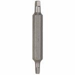 image of Vermont American #1/#2 Square Recess 1 & 2 Double Ended Screwdriving Bit 16473 - High Speed Steel - 1.875 in Length - 64730