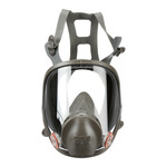 image of 3M 6000 Series 6900 Gray Large Silicone/Thermoplastic Elastomer Full Mask Facepiece Respirator - 051138-54159