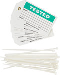 image of Brady 76156 Black / Orange on White Polyester Equipment Safety Tag - 3 in Width - 5 3/4 in Height - B-851