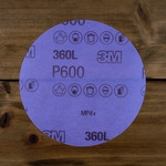 image of 3M Hookit 360L Hook & Loop Disc 55721 - Aluminum Oxide - 5 in - P600 - Extra Fine
