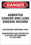 image of Brady B-555 Aluminum Rectangle White Hazardous Material Sign - 7 in Width x 10 in Height - 41285