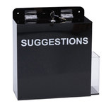image of Brady MC111E Suggestion Box - Black - Acrylic - 45660