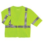image of Ergodyne Glowear High-Visibility Vest 8356FRHL 22215 - Size Large/XL - High-Visibility Lime