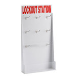 image of Brady Red/White Lockout Device Station - 18 in Width - 12 in Height - 754473-65293