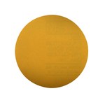 image of 3M Hookit 216U Coated Aluminum Oxide Yellow Hook & Loop Disc - Paper Backing - A Weight - P320 Grit - Very Fine - 5 in Diameter - 86270