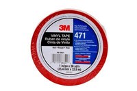 image of 3M 471 Red Marking Tape - 1 in Width x 36 yd Length - 5.2 mil Thick - 68821