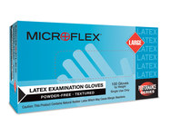 image of Microflex High Five L22 Tan Large Powder Free Disposable Gloves - Medical Exam Grade - Rough Finish - L223