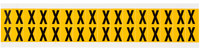 image of Brady 1520-X Letter Label - Black on Yellow - 9/16 in x 3/4 in - B-946 - 44033