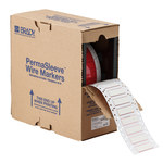 image of Brady Permasleeve HX-375-2-WT-4 Die-Cut Printer Sleeve - 0.492 in x 0.622 in - Polyolefin - White - B-7642 - 81807