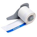 image of Brady ToughBond M7-38-483-NOTICE Printer Labels - 4 in x 1.9 in - Polyester - Blue on White - B-483A - 60475