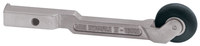 image of Dynabrade 15028 Contact Arm Assembly, 1" Dia. x 3/8" W, Rubber Wheel, No Platen/Offset Design
