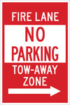 image of Brady B-555 Aluminum Rectangle White Parking Restriction, Permission & Information Sign - 12 in Width x 18 in Height - 124347