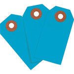 image of Brady 102088 Blue Rectangle Cardstock Blank Tag - 1 3/8 in 1 3/8 in Width - 2 3/4 in Height - 01312
