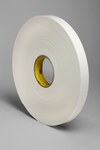 image of 3M 4466 White Double Coated Foam Tape - 1 in Width x 36 yd Length - 1/16 in Thick - 24302