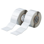 image of Brady THTEP-177-593-.5 Die-Cut Printer Label Roll - 3 in x 2 1/2 in - Polyester - White - B-593 - 64454