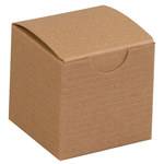 image of Kraft White Gift Boxes - 2 in x 2 in x 2 in - 3355