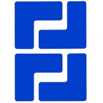 image of Brady 104432 Corner Marking Label - 2 in x 5 in - Polyester - Blue - B-514 - 16210