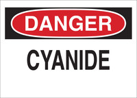 image of Brady B-401 Polystyrene Rectangle White Chemical Warning Sign - 10 in Width x 7 in Height - 22727