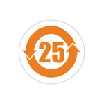 image of Brady RCH25-30-423-1 Orange on White Polyester RoHS Label - B-423
