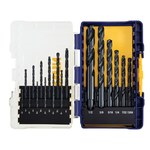 image of Irwin Jobber Length Drill Bit Set 314018 - Split 135° Point - Black Oxide Finish