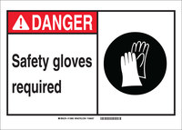 image of Brady B-401 High Impact Polystyrene Rectangle PPE Sign - 14 in Width x 10 in Height - 119894