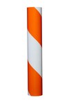 3M CW46LNL Orange / White Warning Tape - Pattern/Text = Striped - 8 in Width x 50 yd Length - 56711