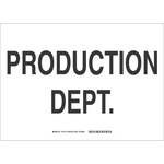 image of Brady B-120 Fiberglass Reinforced Polyester Rectangle Black Door Sign - 14 in Width x 10 in Height - 132112