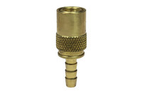 image of Coilhose Moldflow Valved Coupler 6-204V - 1/4 in ID Hose Thread - Brass - 12497