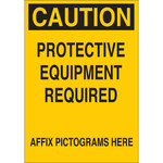 image of Brady B-120 Fiberglass Reinforced Polyester Rectangle Yellow Confined Space Sign - 10 in Width x 14 in Height - 65916