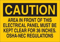 image of Brady B-302 Polyester Rectangle Yellow Electrical Safety Sign - 10 in Width x 7 in Height - Laminated - 84827