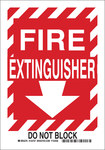 Brady B-555 Aluminum Red Fire Equipment Sign - 10 in Width x 14 in Height - 123758