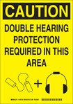 image of Brady B-555 Aluminum Rectangle Yellow PPE Sign - 7 in Width x 10 in Height - 105734