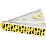 image of Brady 3420-LTR KIT Letters Label Kit - Black on Yellow - 9/16 in x 3/4 in - 34251