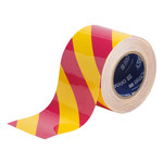 image of Brady ToughStripe Magenta/Yellow Marking Tape - 4 in Width x 100 ft Length - 0.008 in Thick - 63933