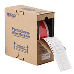 image of Brady Permasleeve HX-250-150-WT-2 Die-Cut Printer Sleeve - 0.750 in x 0.445 in - Polyolefin - 81803