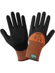 image of Global Glove Samurai Glove Hi-Vis Orange Large Tuffalene Platinum UHMWPE Cut-Resistant Gloves - Reinforced Thumb - ANSI A5 Cut Resistance - Nitrile Three-Quarter Palm and Finger Coating - CR835-RD LG